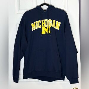 Vintage Gildan XL Navy Michigan Hoodie
